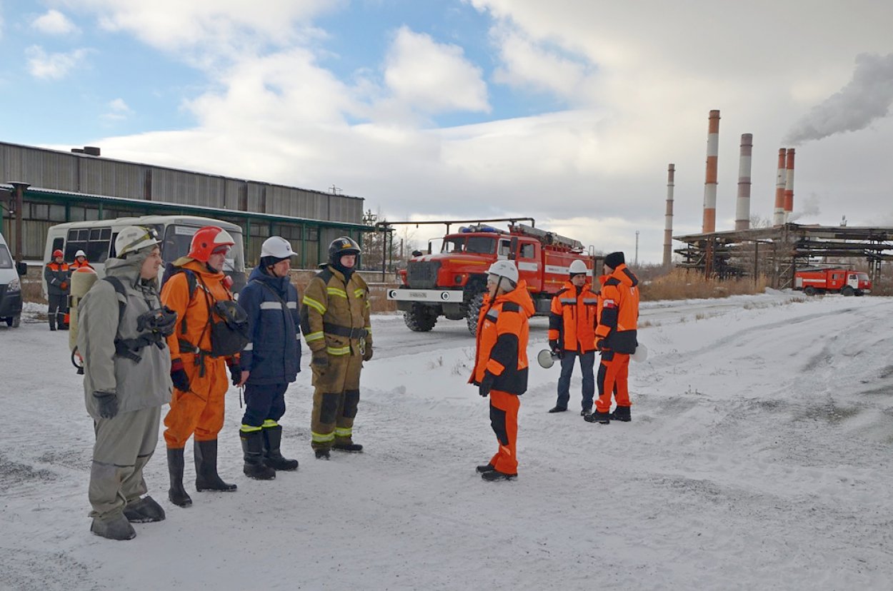 На Орской ТЭЦ-1 провели комплексные учения по ликвидации утечки топлива
