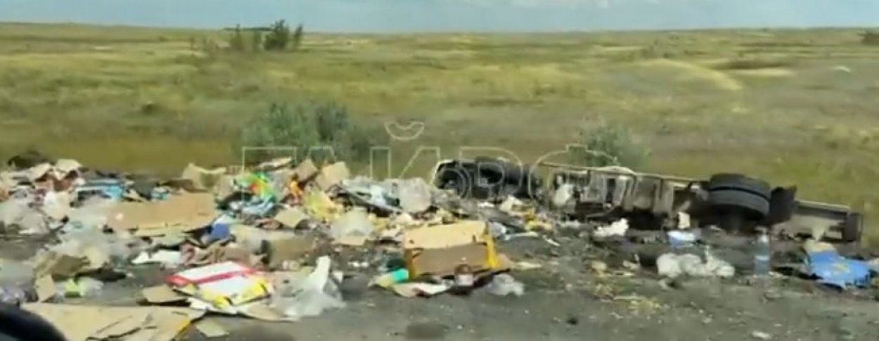 На трассе в округе перевернулась фура